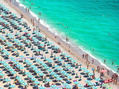 Beach of Italian Riviera